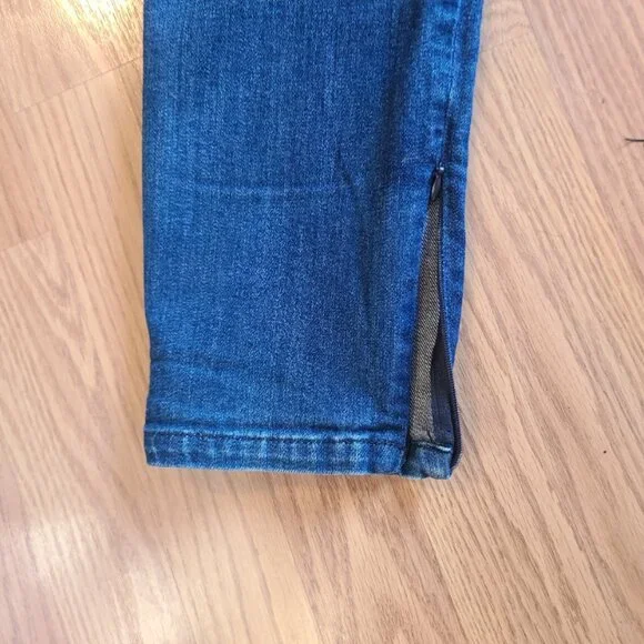 DOLCE & GABBANA STRETCH SKINNY JEANS ZIP ANKLE HIGH RISE LEATHER LOGO PATCH 38 - Picture 6 of 11